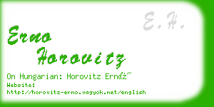 erno horovitz business card